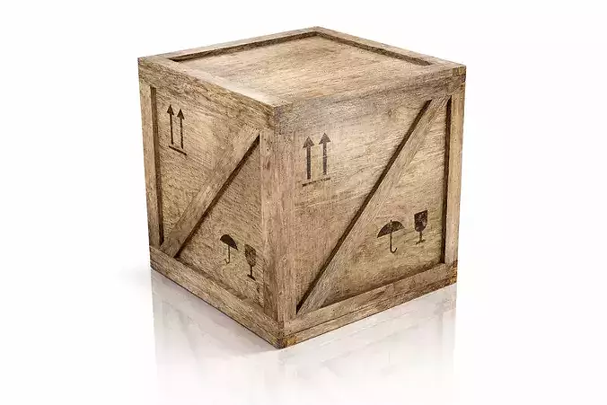 wooden crate PBR 4K