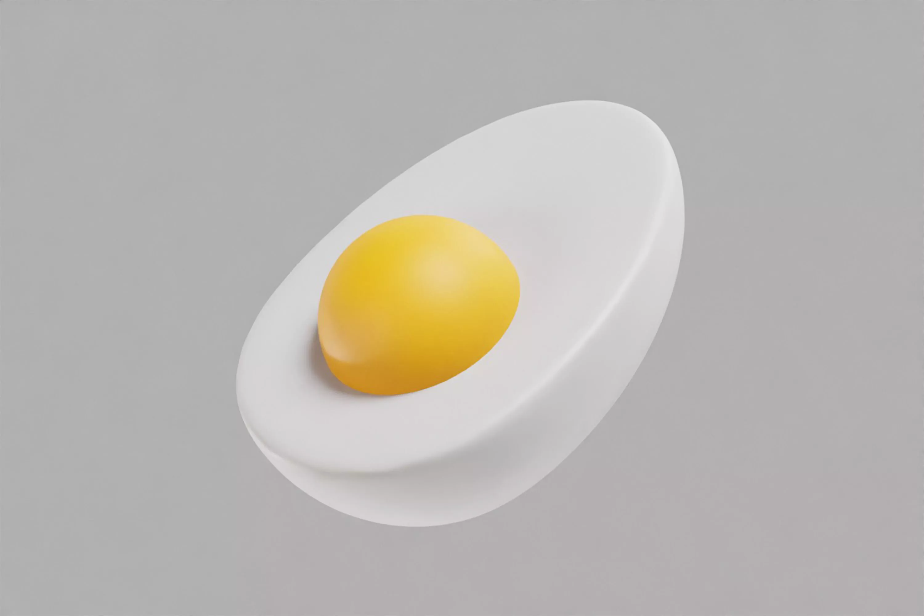 Boiled Egg cartoon Free low-poly 3D model