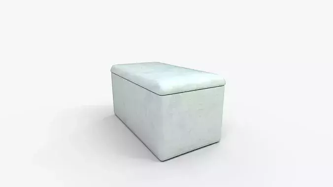 Cullen Kids Storage Bench Velvet Pool 3D model 4