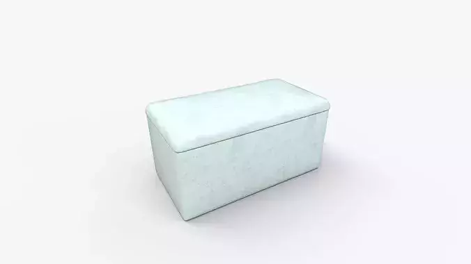 Cullen Kids Storage Bench Velvet Pool 3D model 7