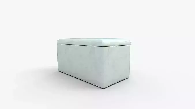 Cullen Kids Storage Bench Velvet Pool 3D model 5