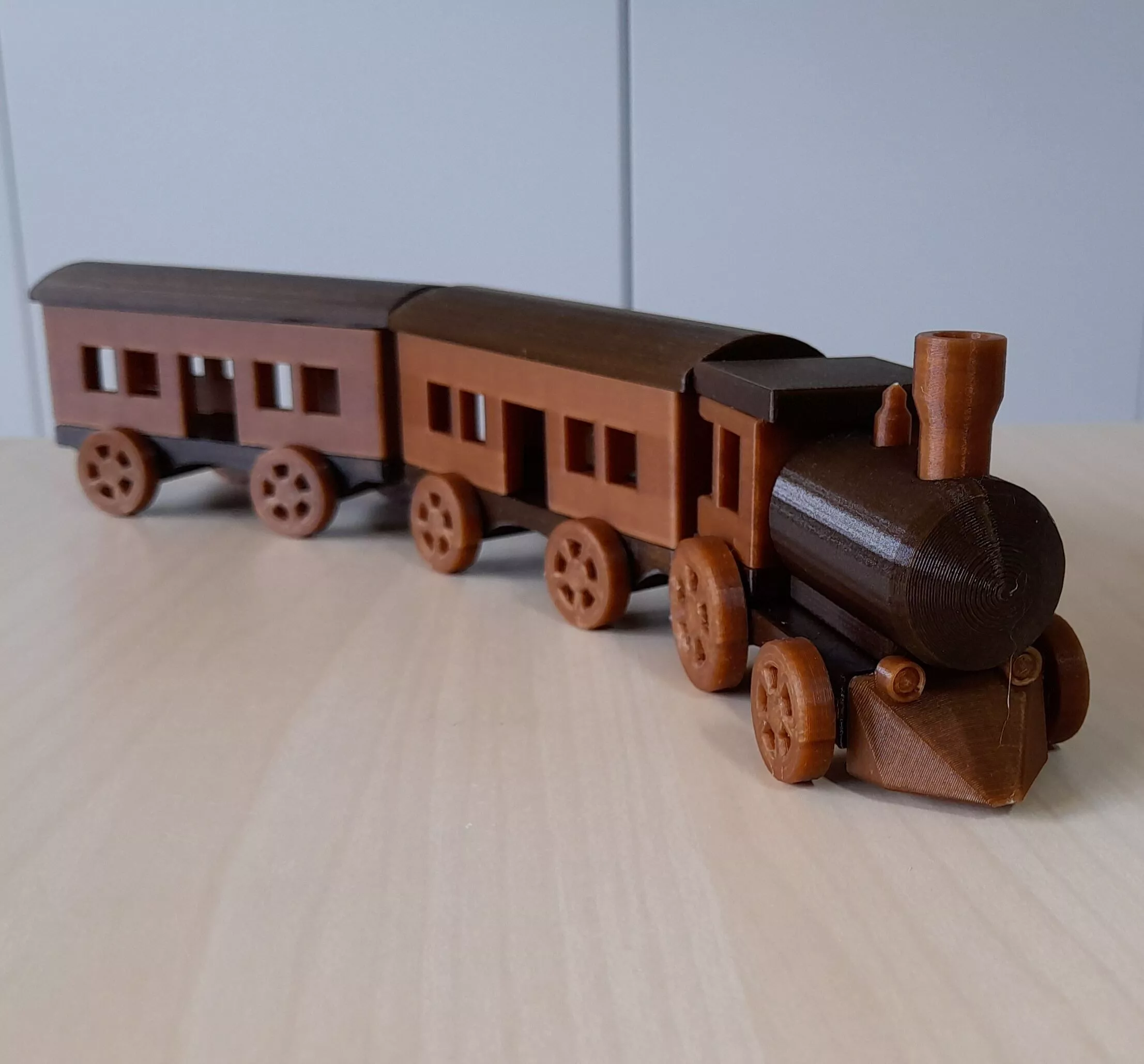 Vintage toy style Train 3D print model
