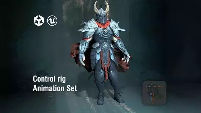 Armored Warrior with Crimson Cape