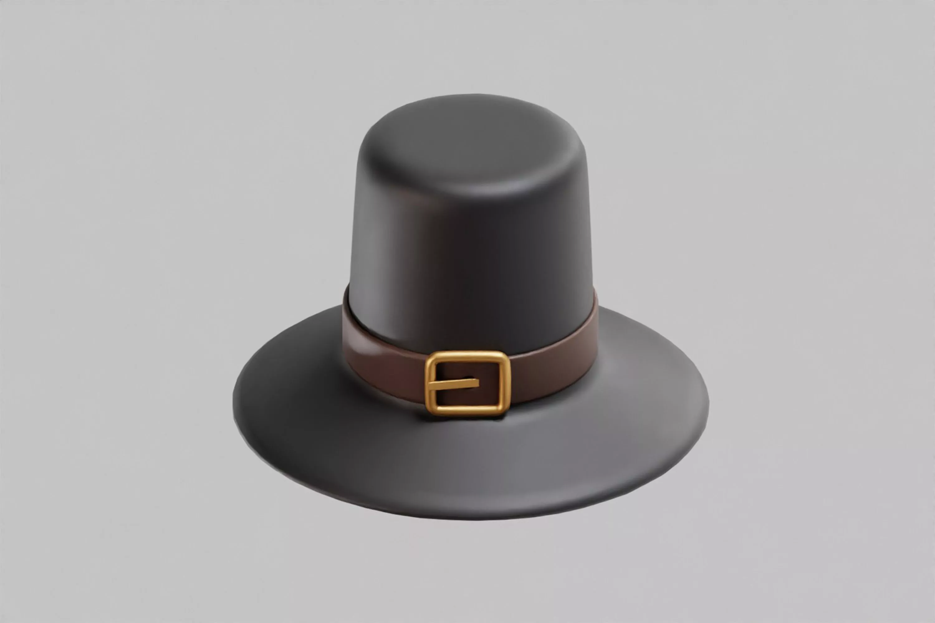 Pilgrim Hat Low-poly 3D model