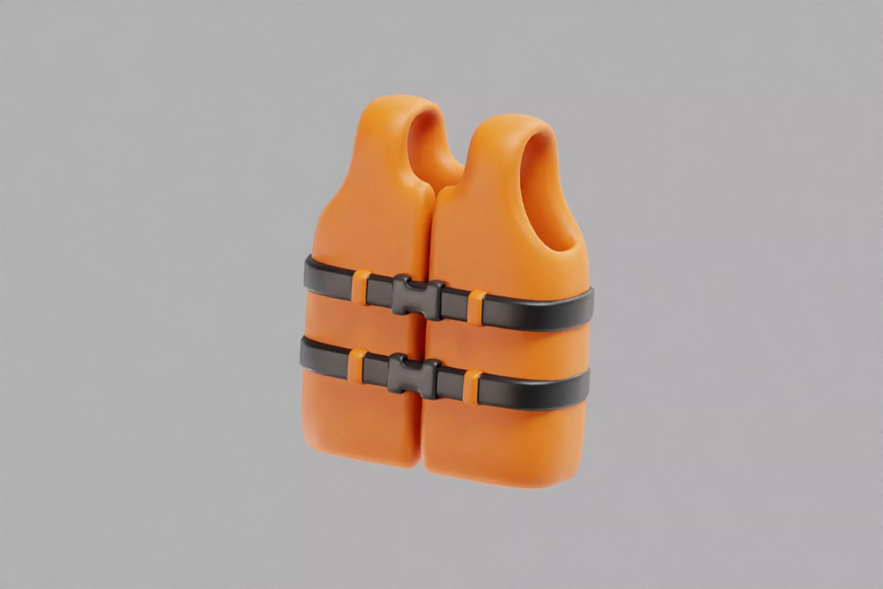 Life Jacket cartoon Free low-poly 3D model