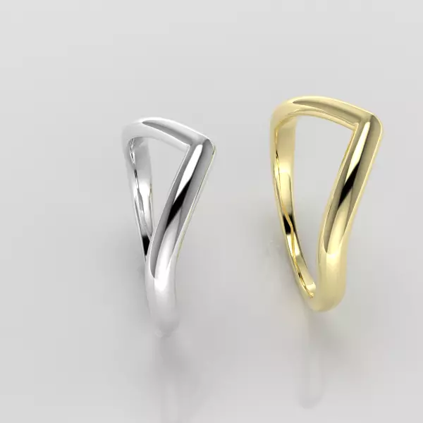 V shape Curve Band 3D print model