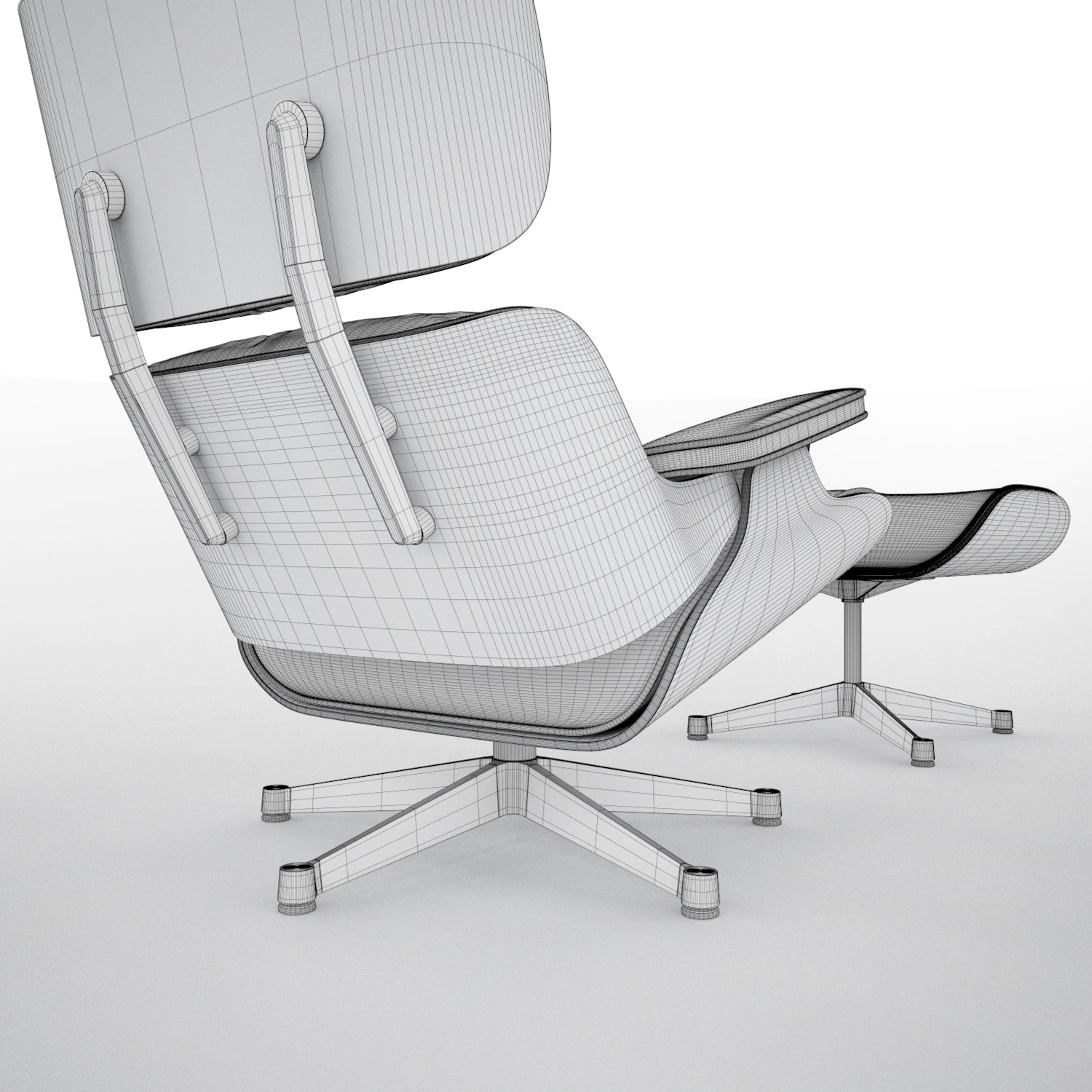 Vitra Lounge Eames Chair - Hi-Poly 3D model_1