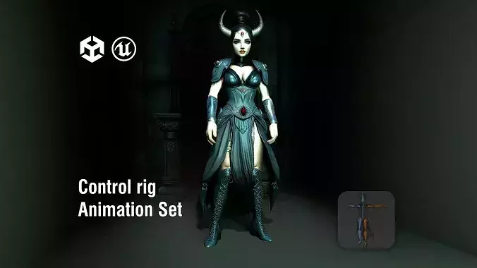 Fierce Queen in Dark Armor