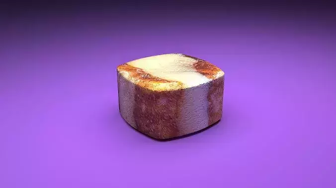 Cinnamon Roll French Toast Bite 3D model 7