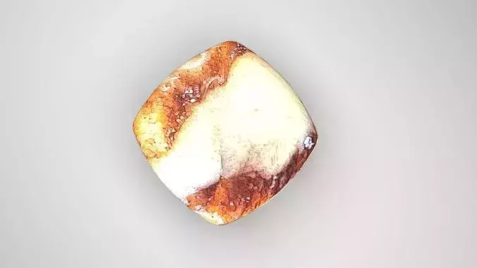 Cinnamon Roll French Toast Bite 3D model 2