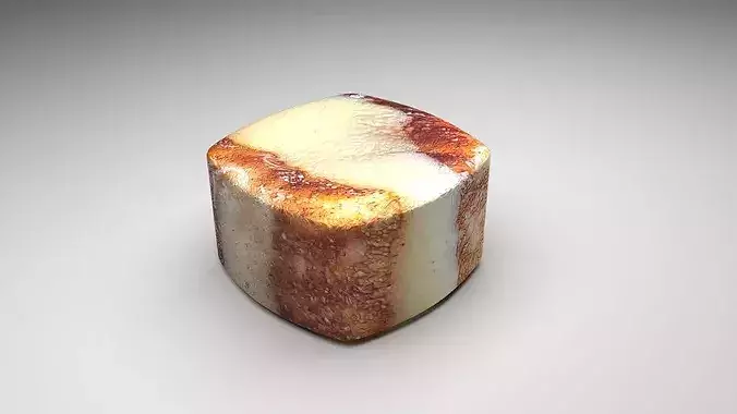Cinnamon Roll French Toast Bite 3D model