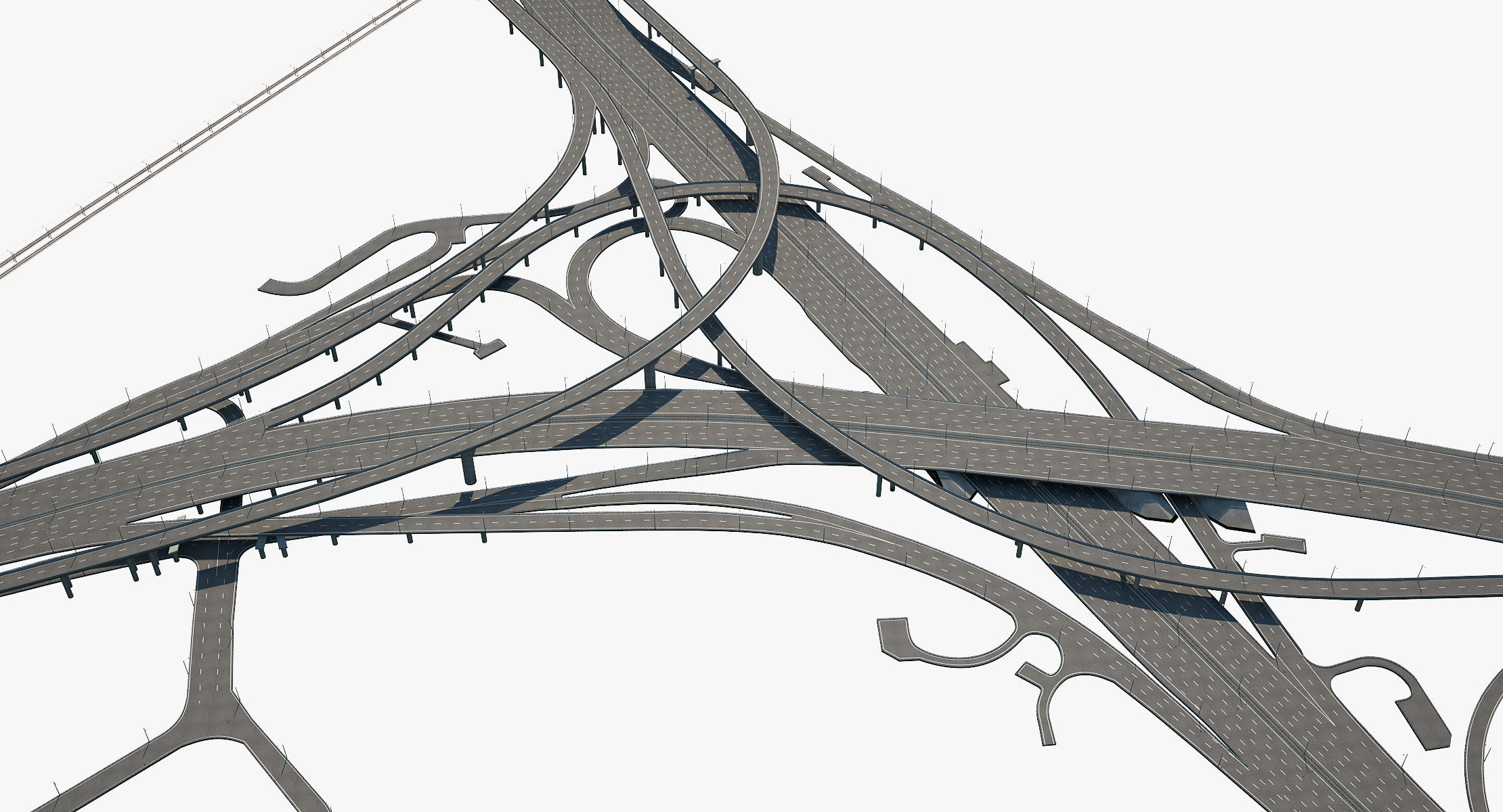 Highway Road Junction 3D model_1