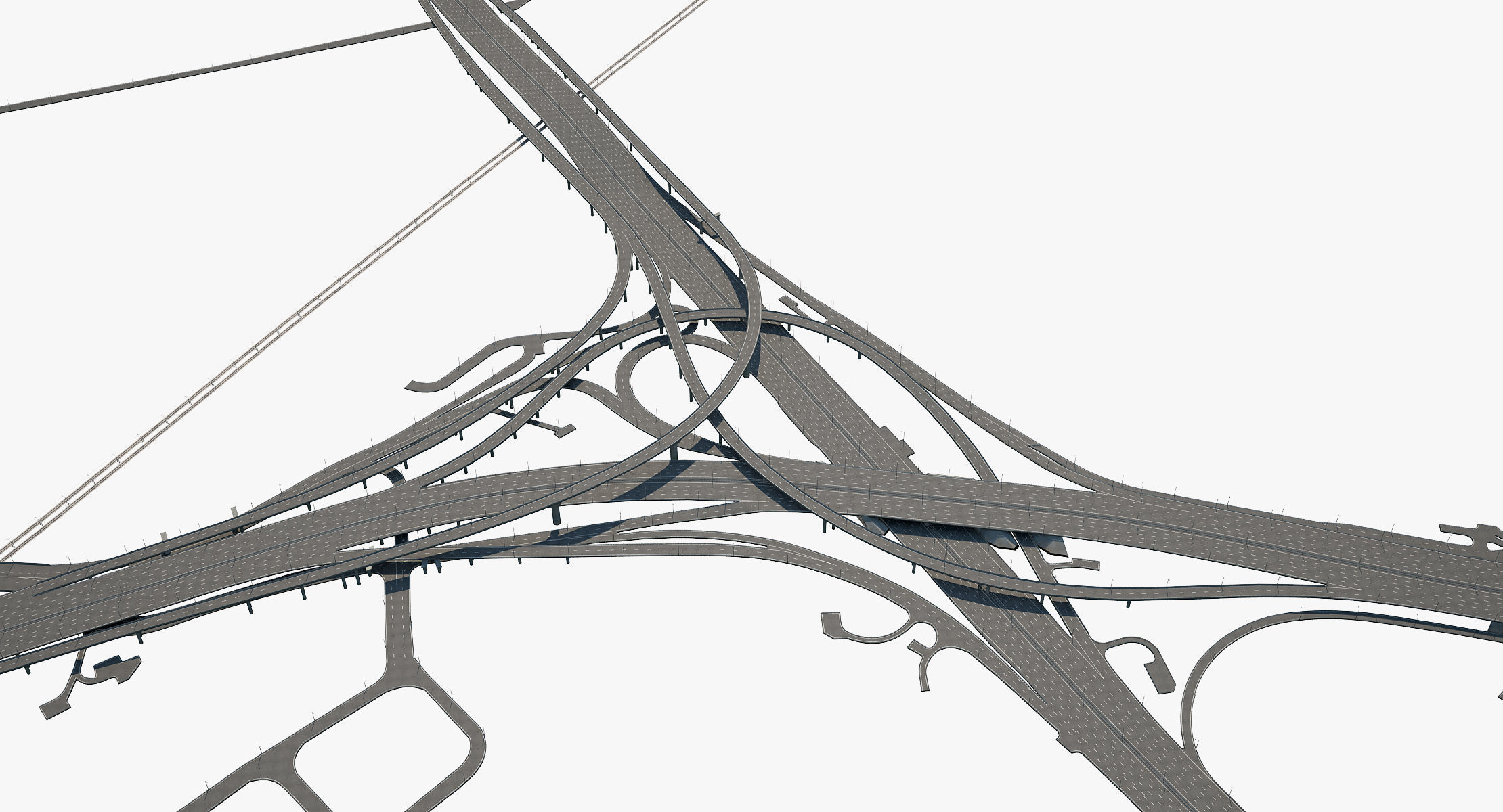 Highway Road Junction 3D model_2