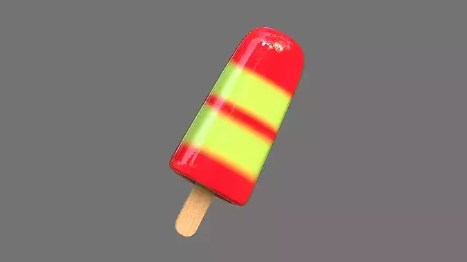 Ice Cream Bar Props Popsicle Low-poly 3D model 7