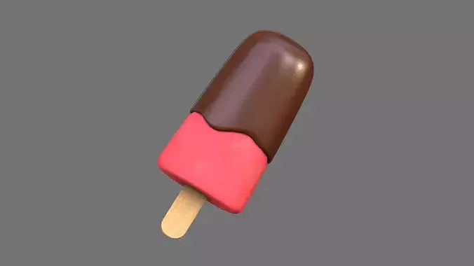Ice Cream Bar Props Popsicle Low-poly 3D model 5