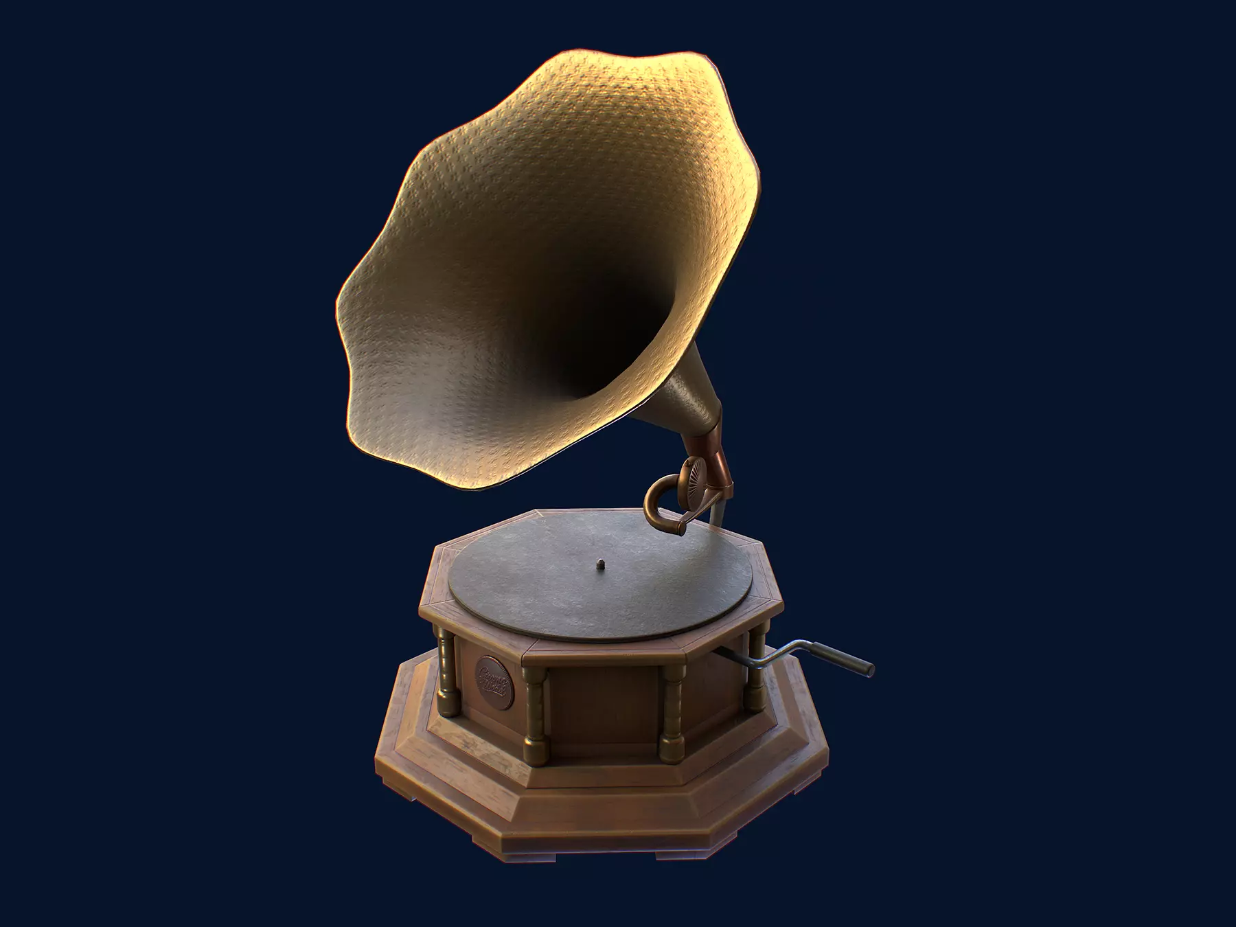 Gramophone Low-poly 3D model