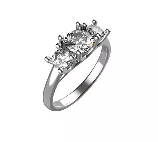 Cross Over Claw Trilogy Ring 3D print model