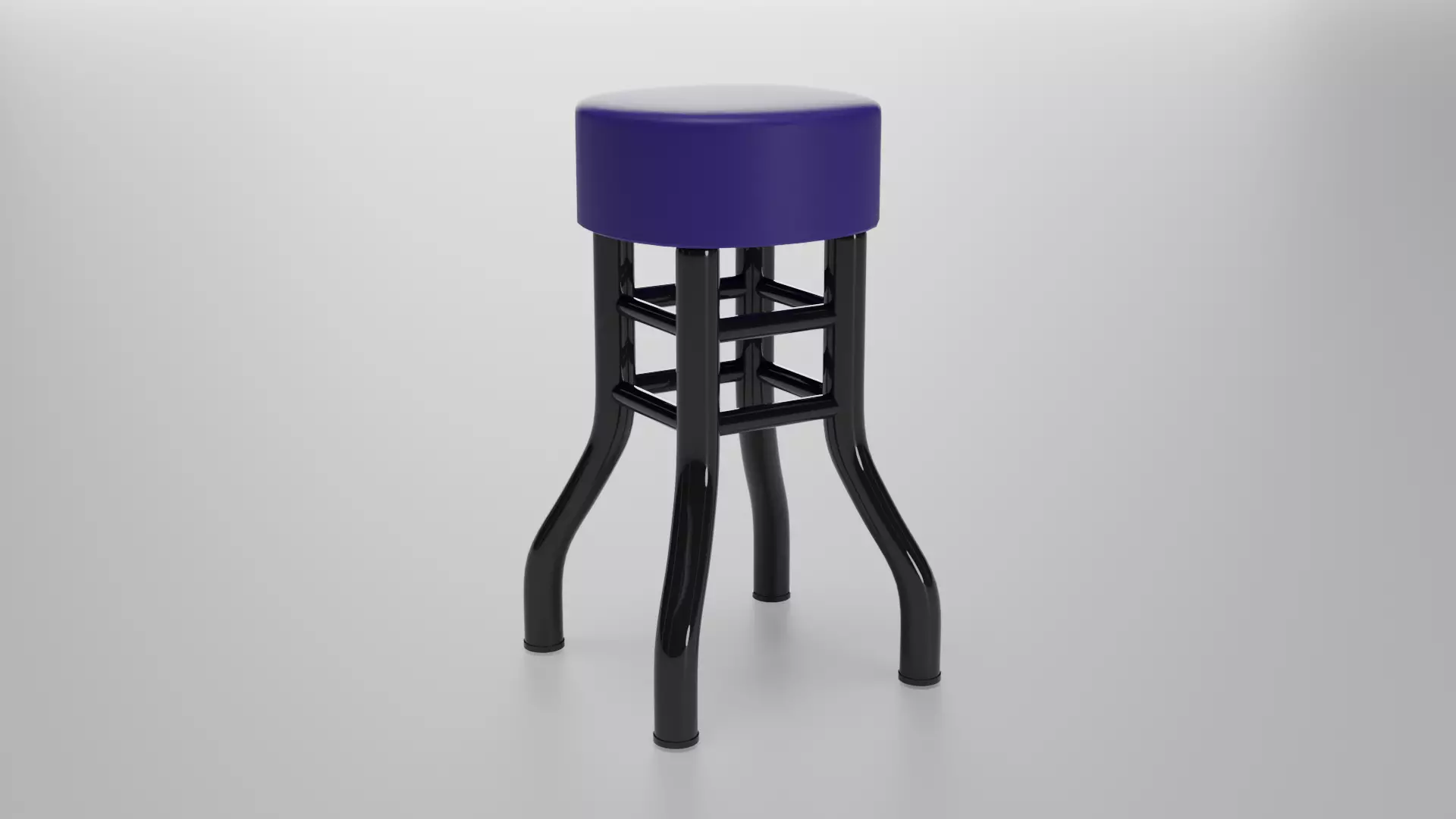 Bar Inspired Stool - 3D Bedroom Scene Low-poly 3D model