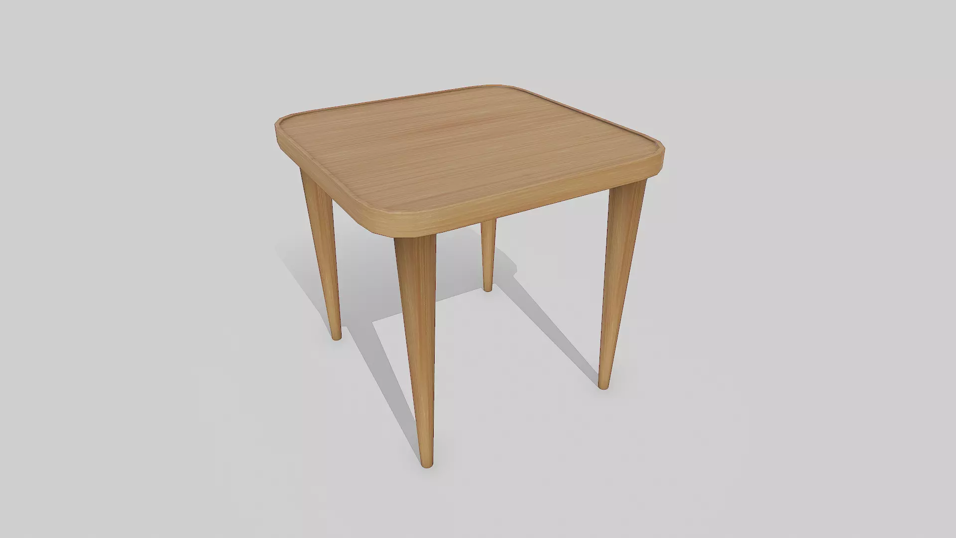 Small Wooden Coffee Table Low-poly PBR Free low-poly 3D model