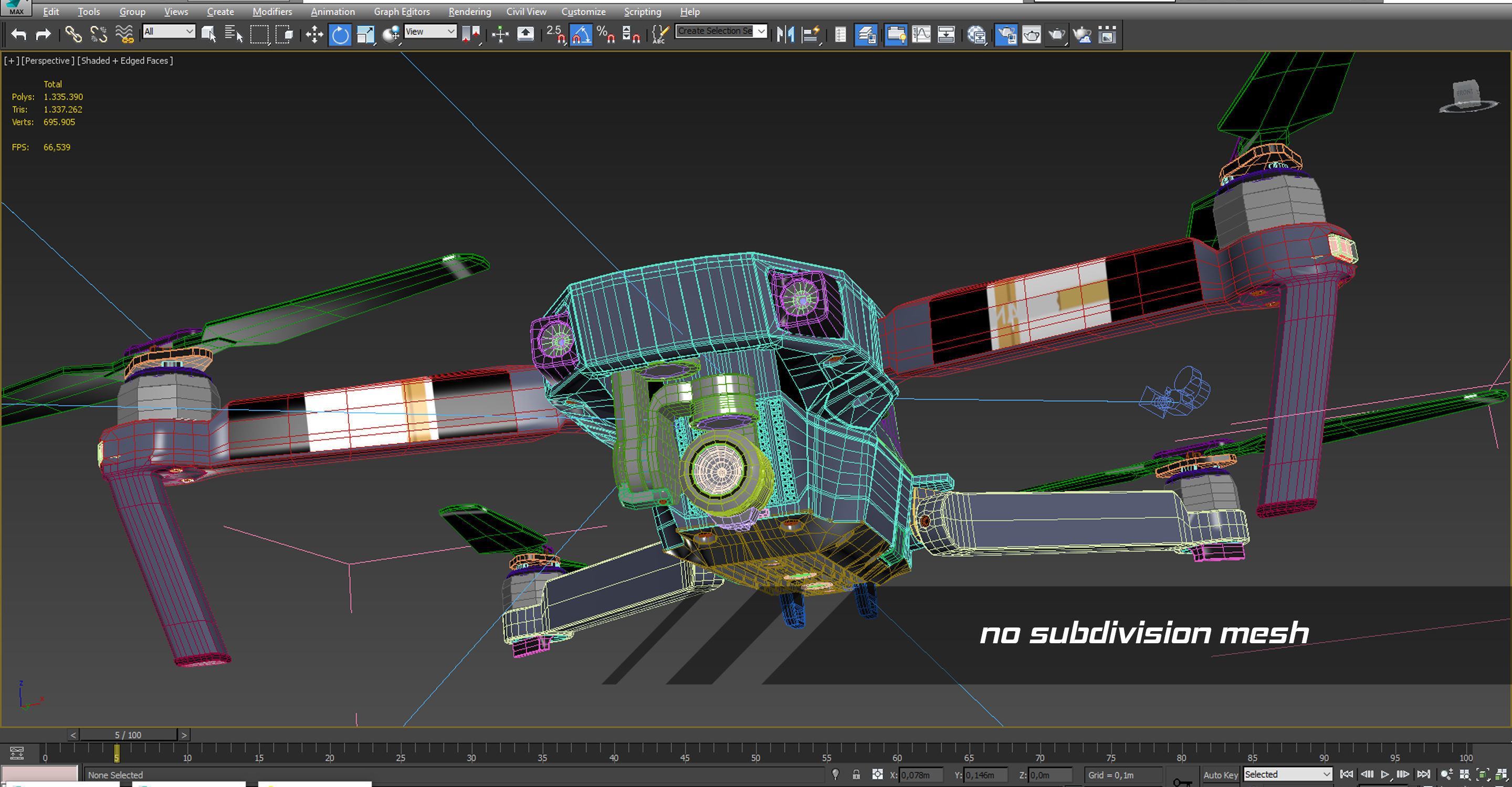 dji mavic pro quadcopter 3D model_25