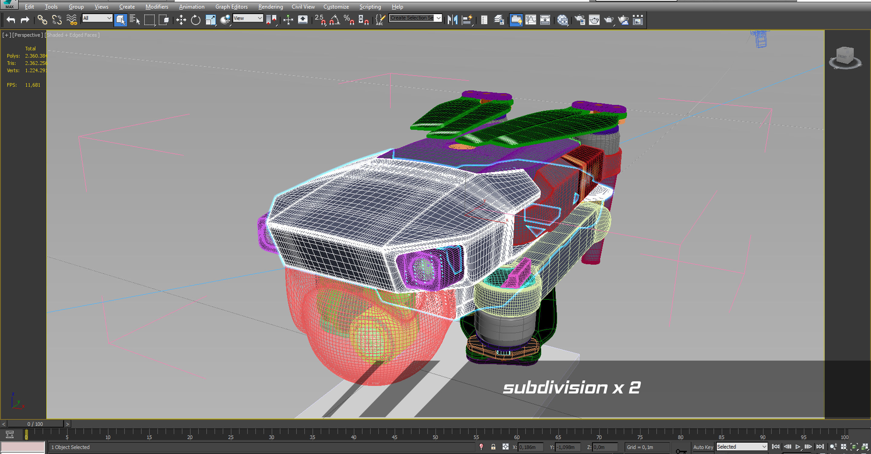 dji mavic pro quadcopter 3D model_21