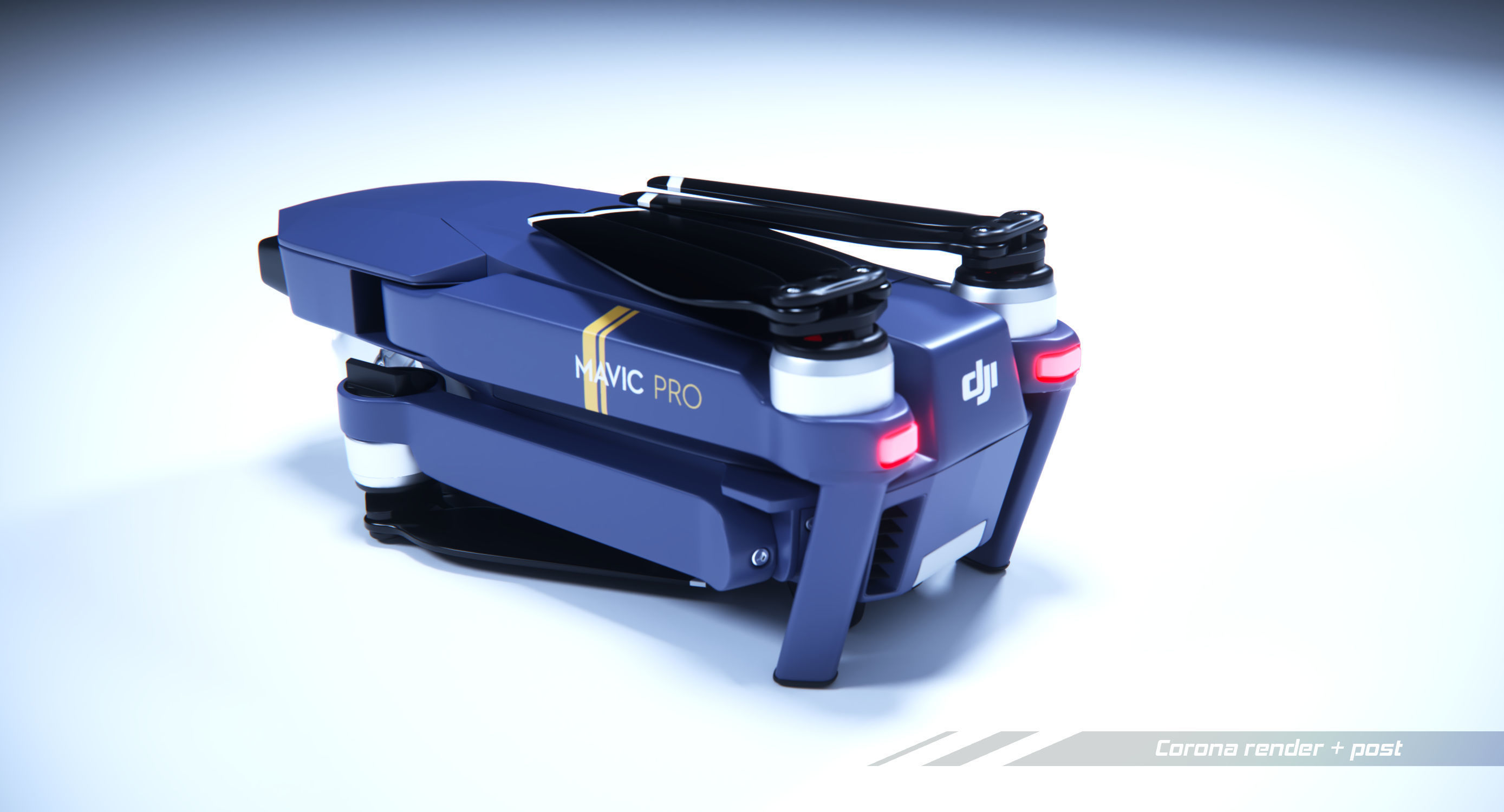 dji mavic pro quadcopter 3D model_2