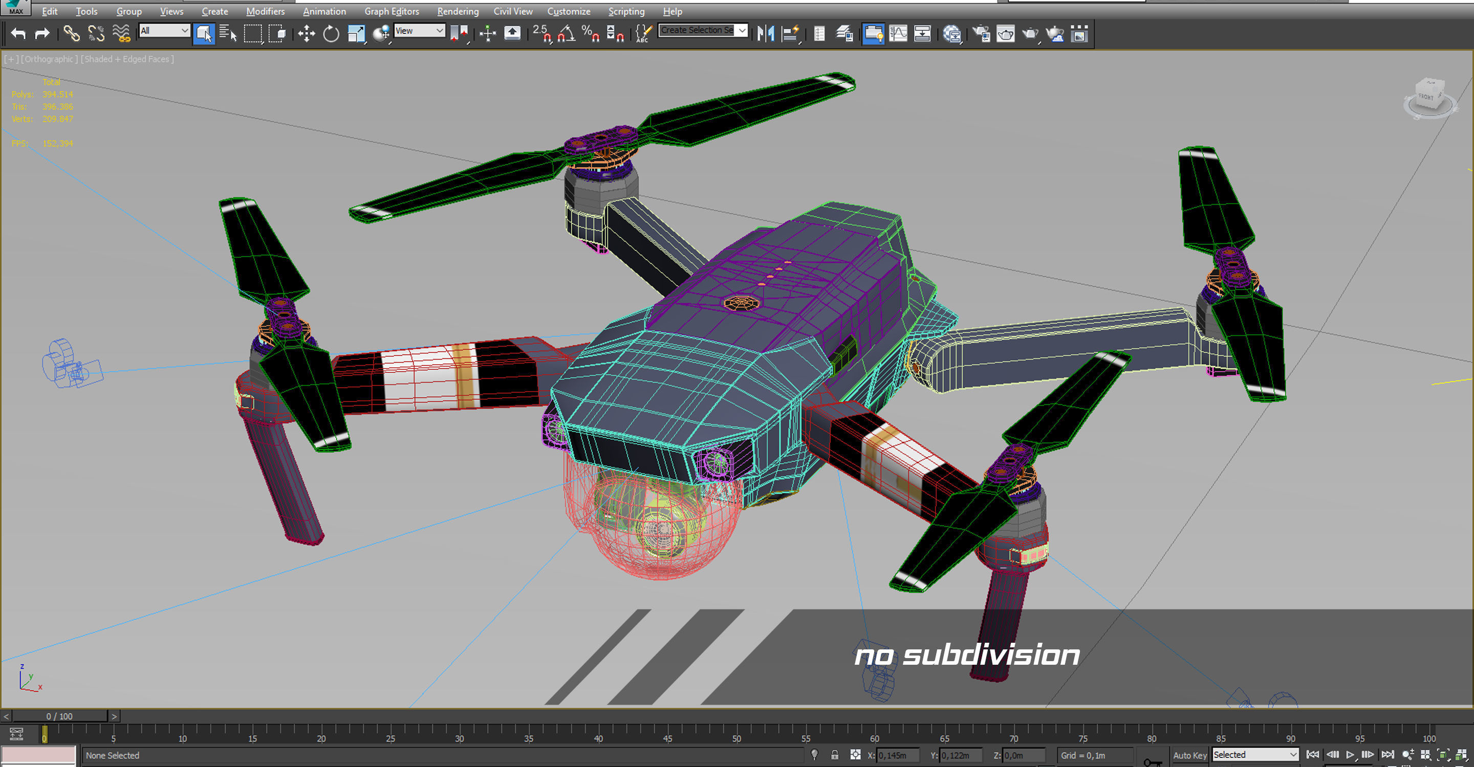 dji mavic pro quadcopter 3D model_22