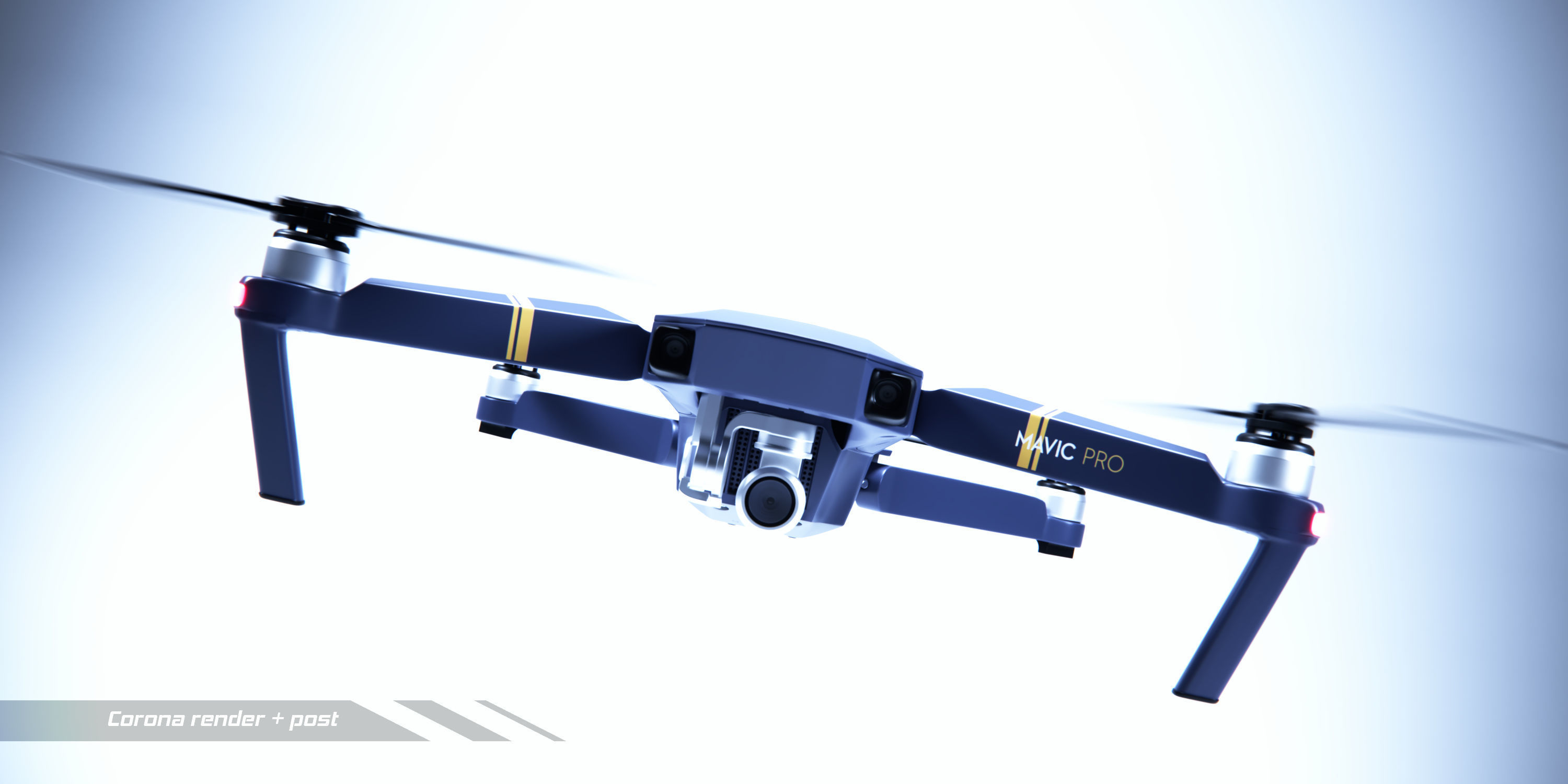 dji mavic pro quadcopter 3D model_1