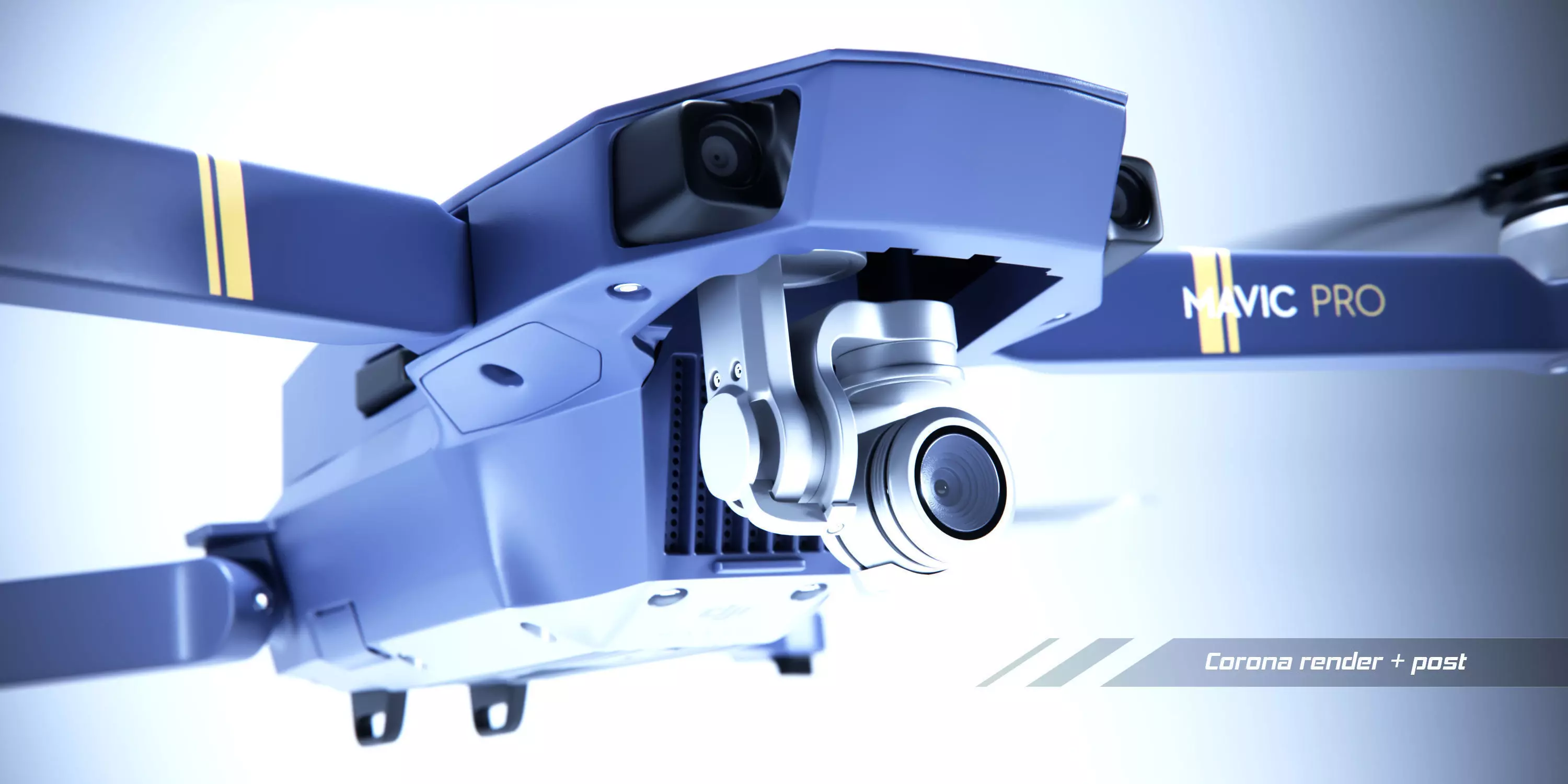 dji mavic pro quadcopter 3D model_0