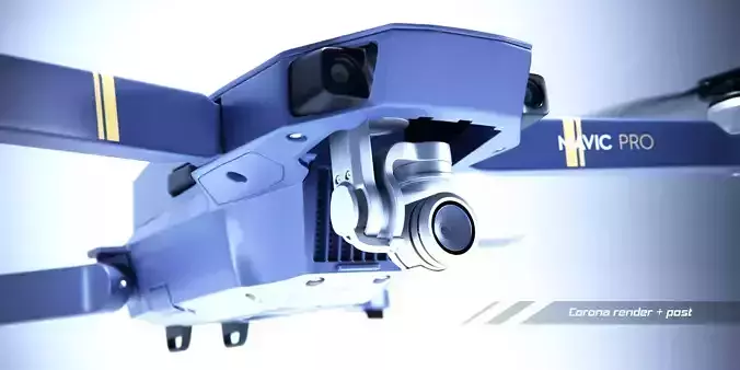dji mavic pro quadcopter 3D model