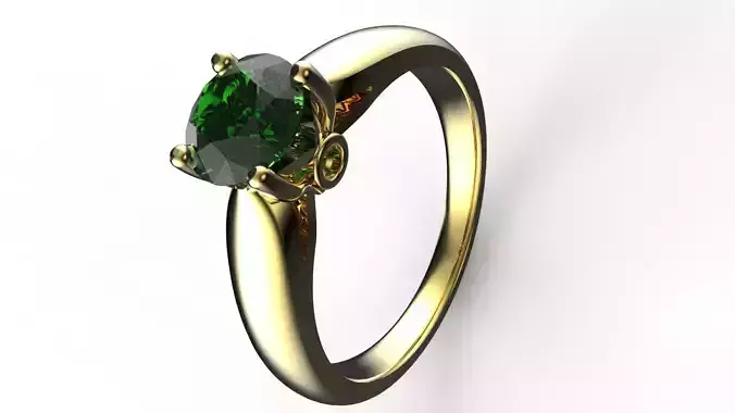 SOLITARIO emerald engagement ring gold