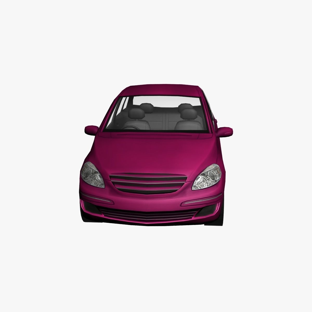 Pink Car Low Poly Low-poly 3D model_2