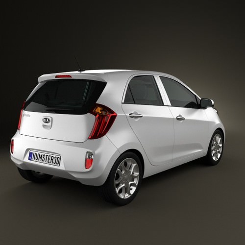 Kia Picanto 2012 with HQ Interior 3D Model MAX OBJ 3DS FBX ...