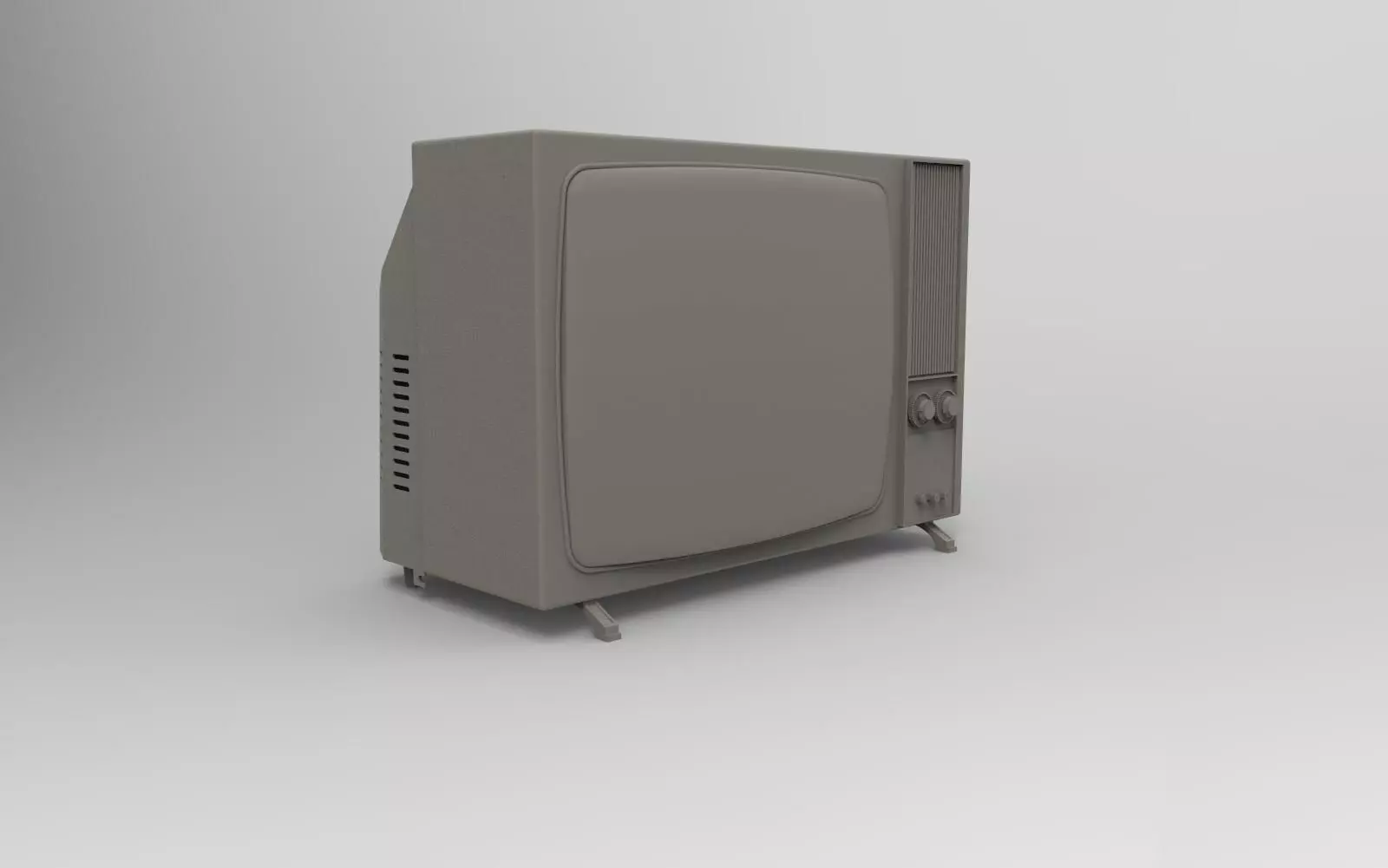 Old Tv 3D Printable  3D print model_0