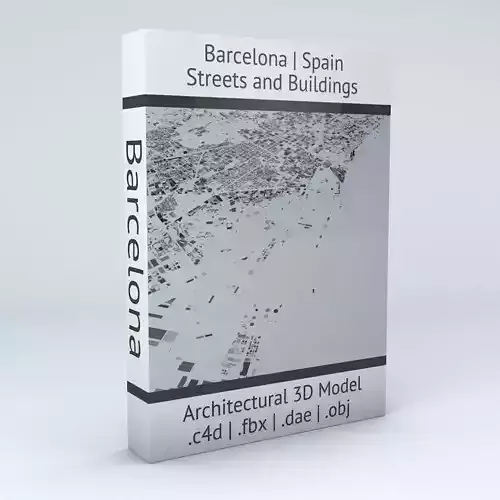 Barcelona Downtown Streets and Buildings