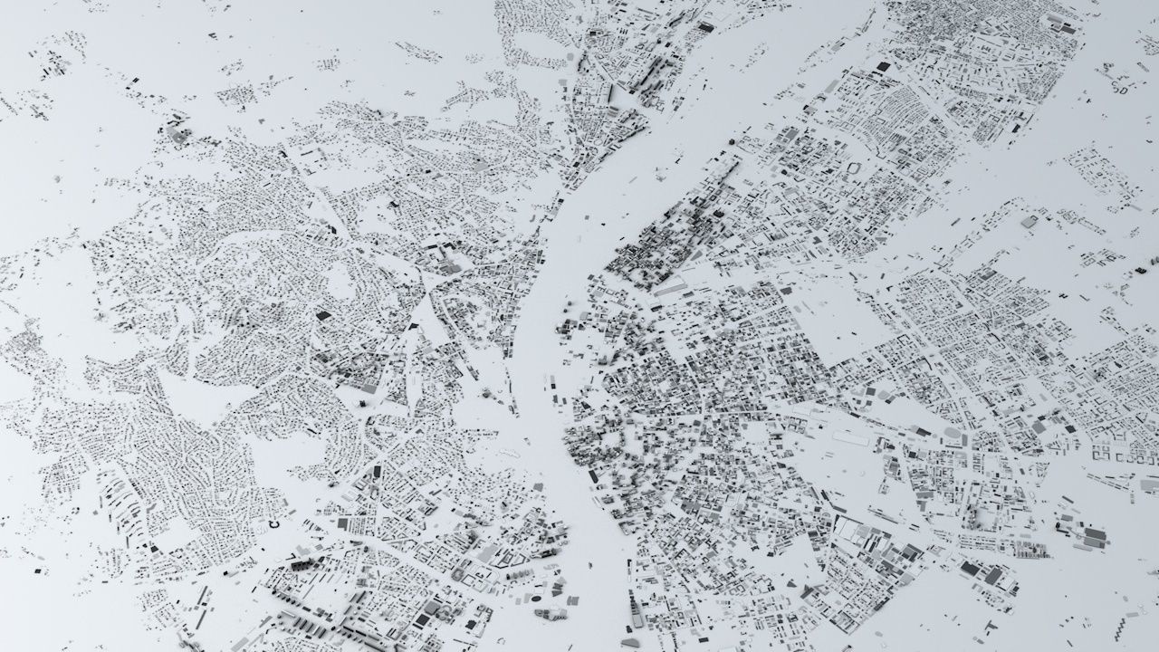 Budapest Streets and Buildings 3D model_3