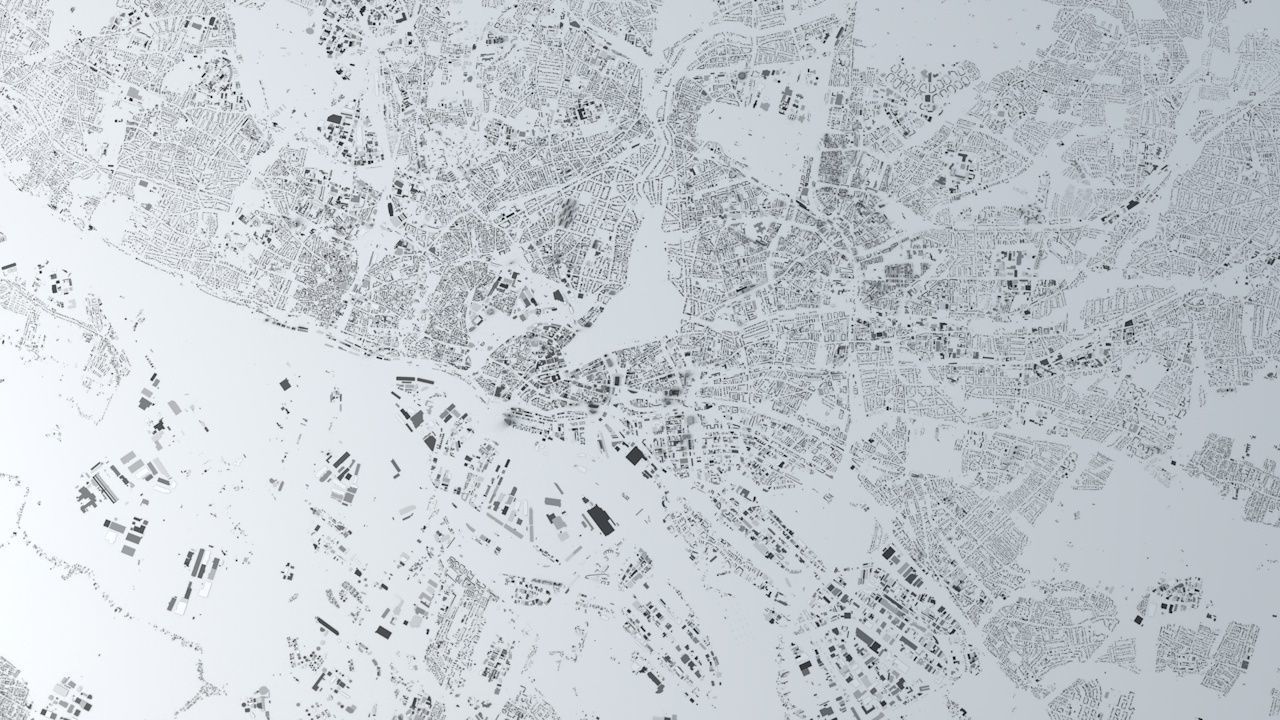 Hamburg Streets and Buildings 3D model_1