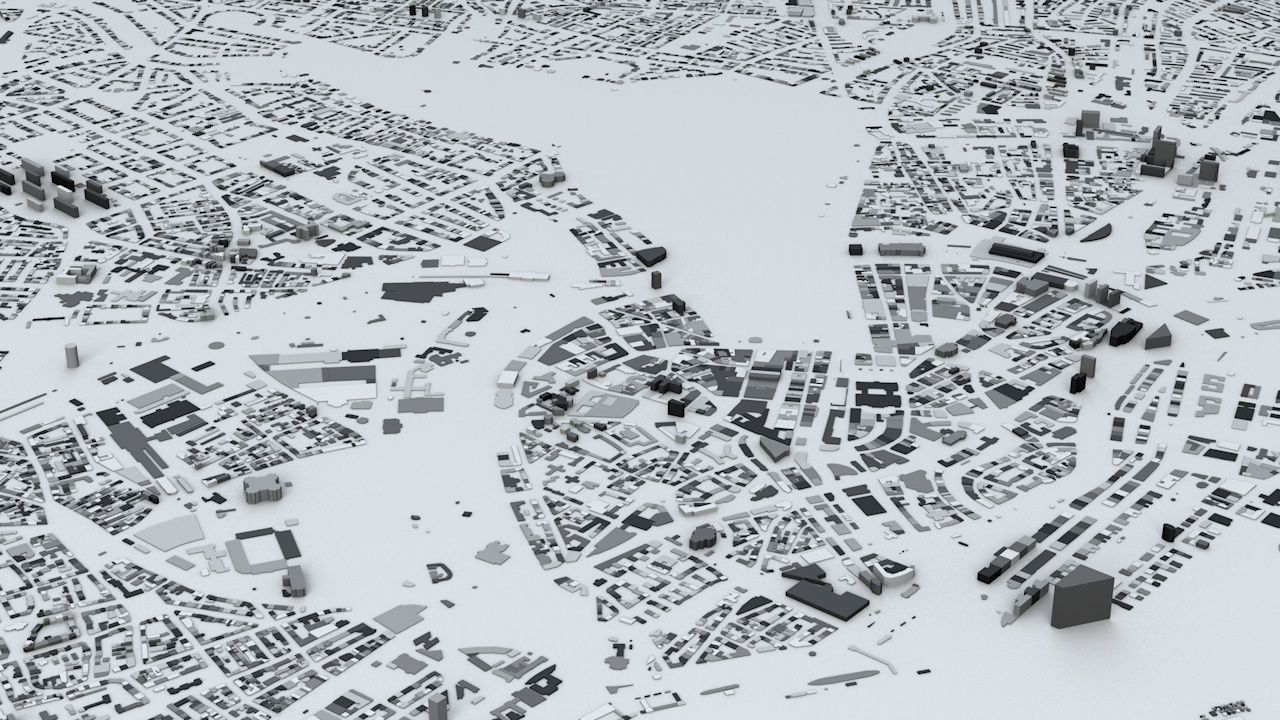 Hamburg Streets and Buildings 3D model_2