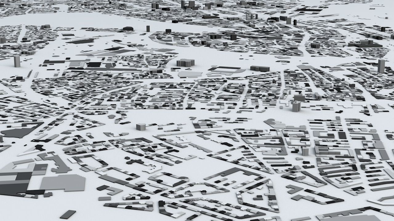 Hamburg Streets and Buildings 3D model_3