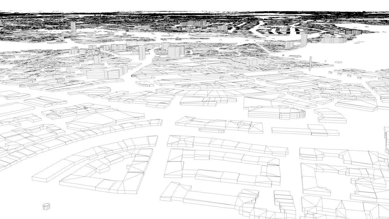 Hamburg Streets and Buildings 3D model_8