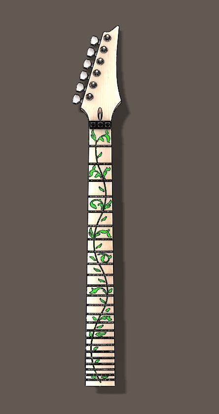 ibanez RG Guitar neck 3D model_3