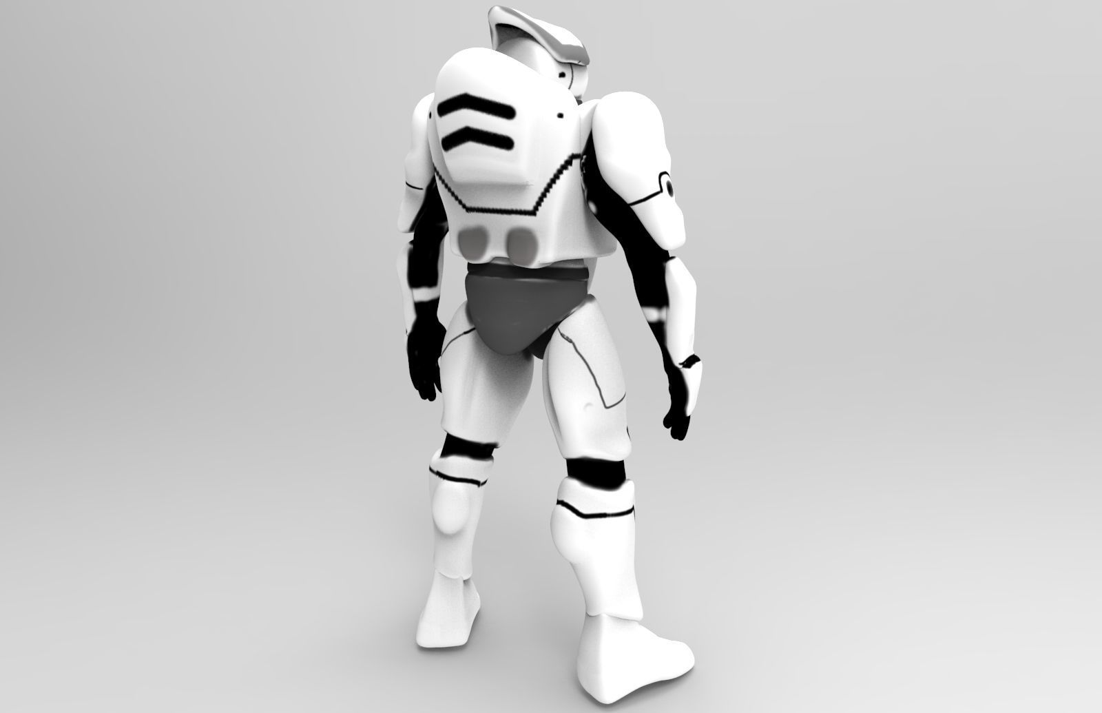 Robot K99 Low-poly 3D model_4