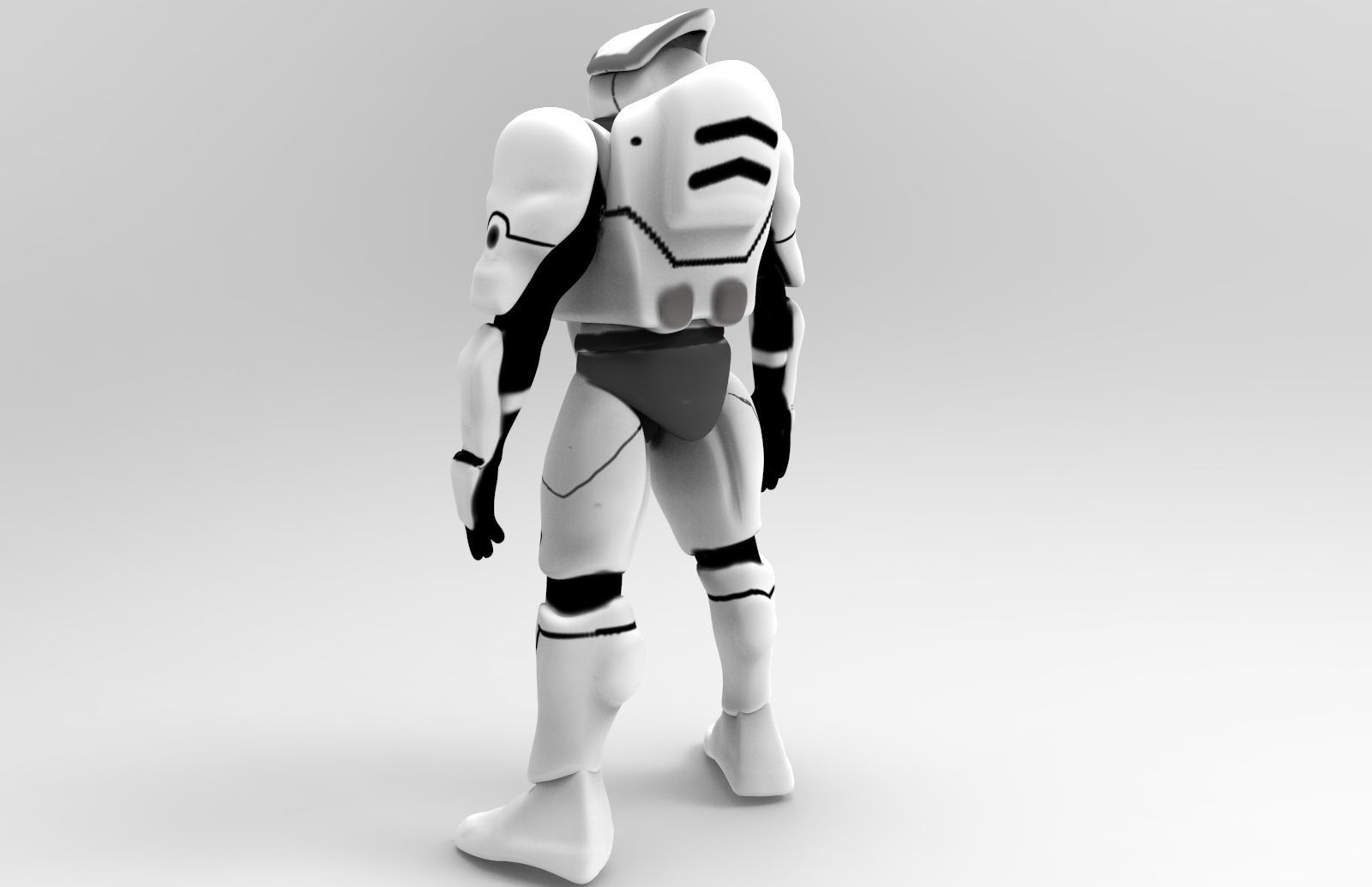 Robot K99 Low-poly 3D model_3