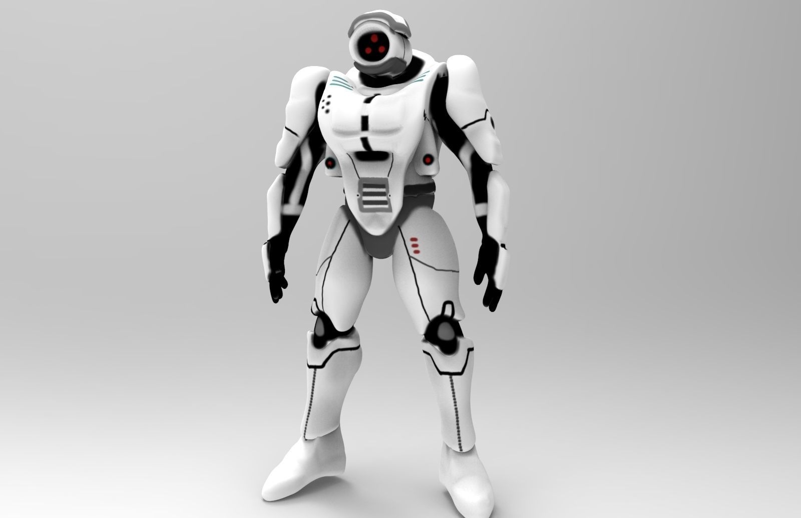 Robot K99 Low-poly 3D model_2