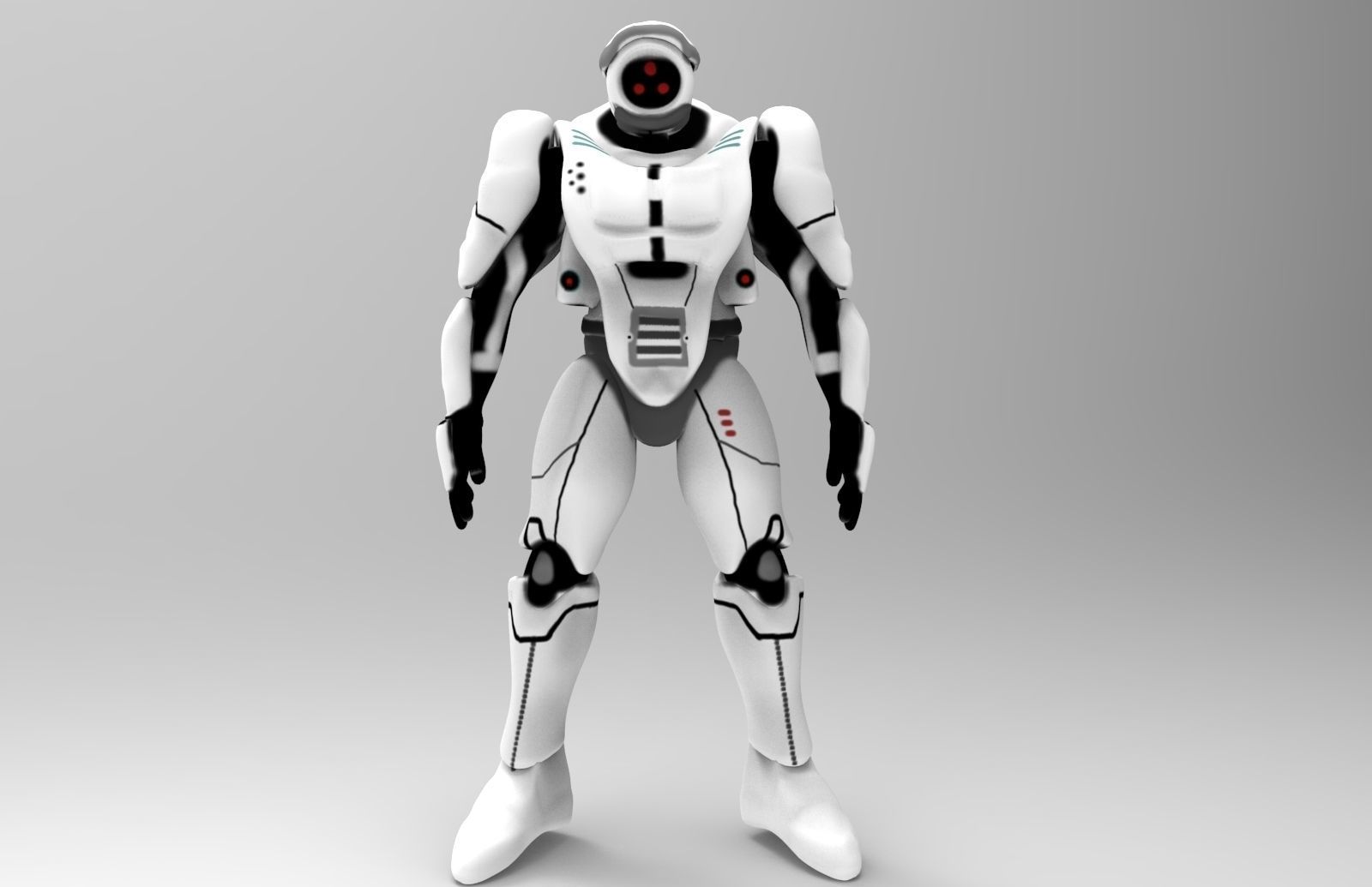 Robot K99 Low-poly 3D model_1