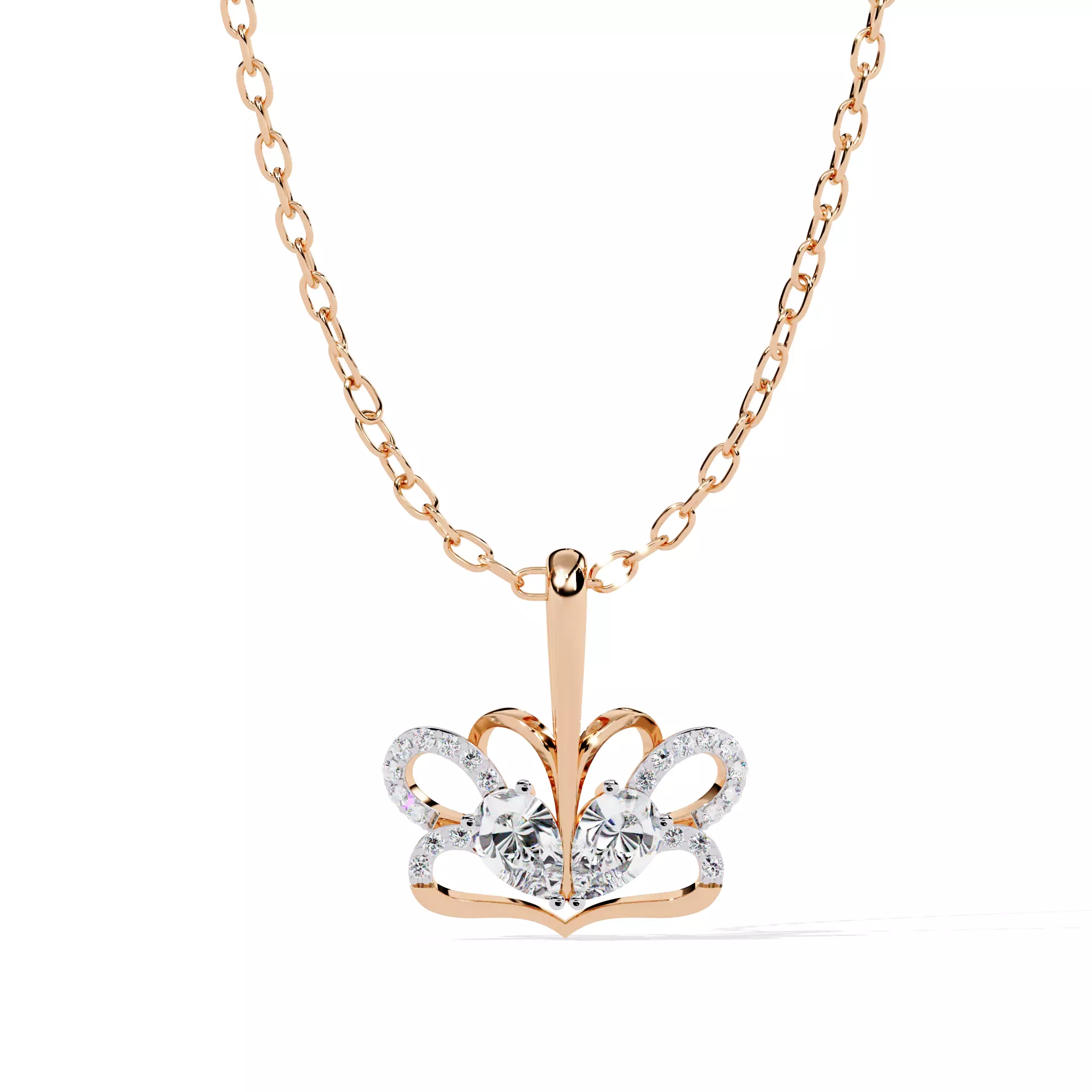 Floral Cluster Diamond Pendant 3DM Jewelry Model 3D print model