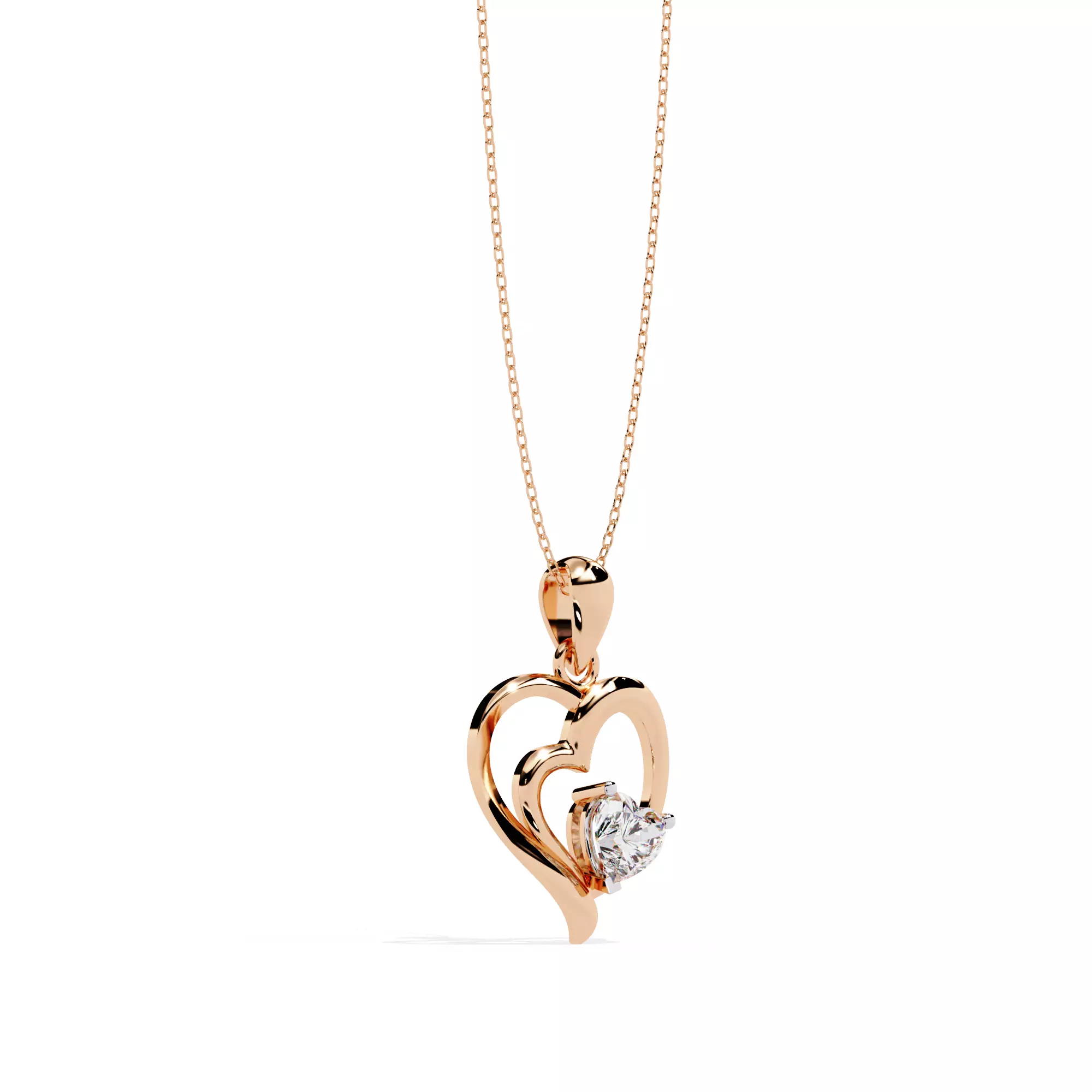 Delicate Heart Frame Pendant STL CAD Design 3D print model