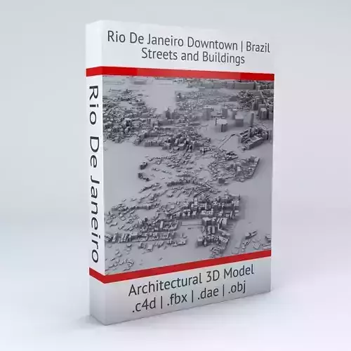 Rio De Janeiro Downtown Streets and Buildings 3D model