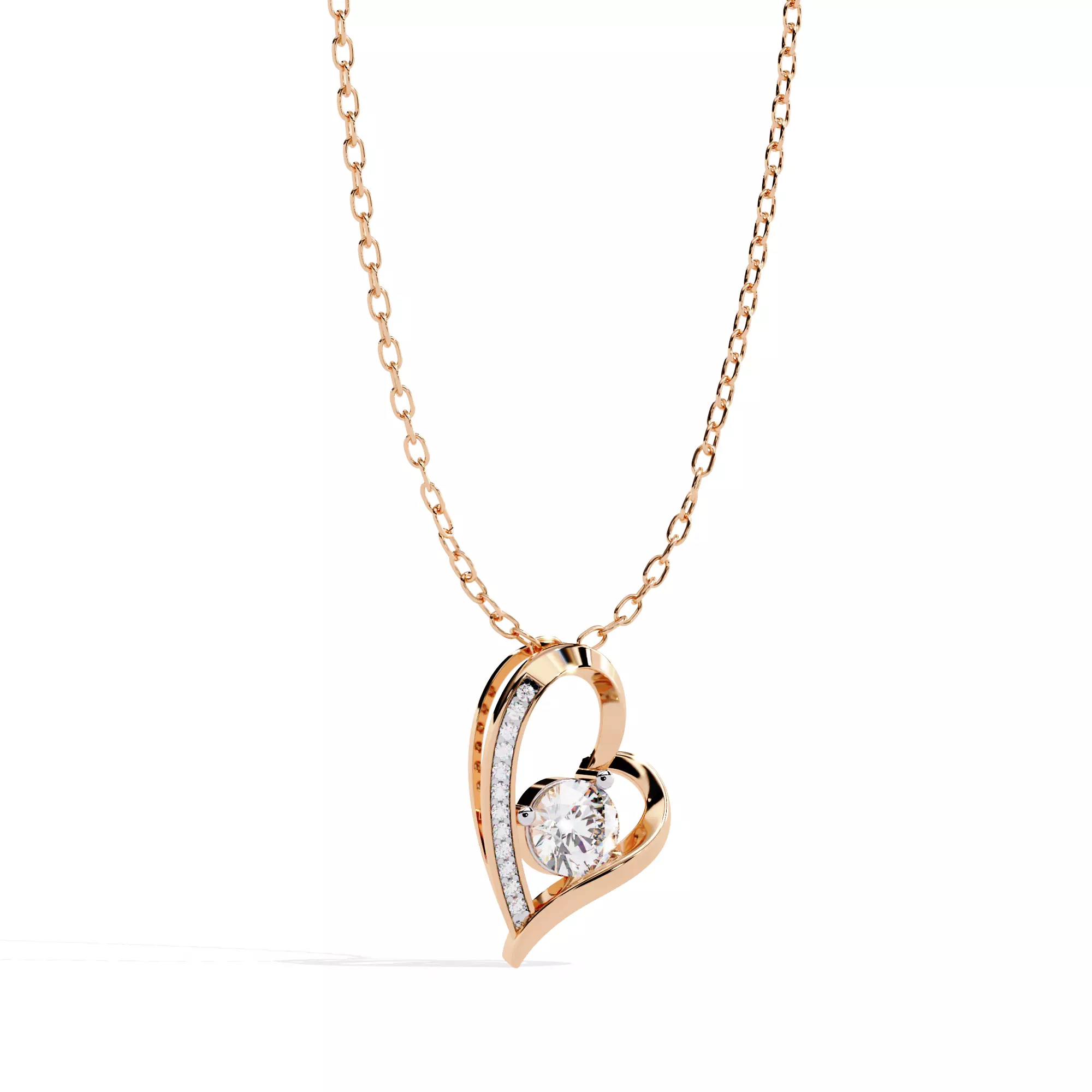Minimal Solitaire Pendant Necklace Jewelry Design 3D print model