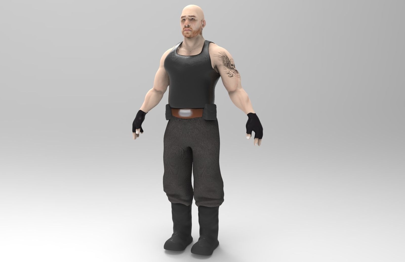 Mercenary Mk7 Low-poly 3D model_1